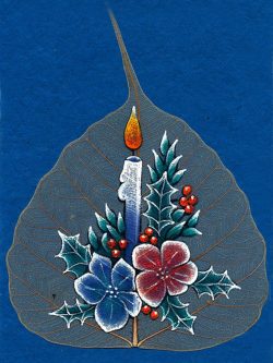 Flowers,Candle and Holly